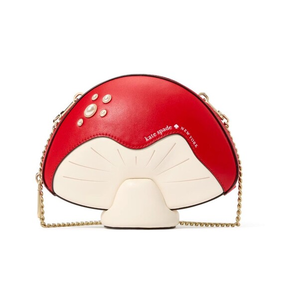 Kate Spade Handbags - New Kate Spade 3D Mushroom Crossbody Smooth Leather Ruby Red Multi